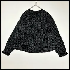 ピンクハウス　PINK HOUSE　長袖カットソー　ドット　ブラック　黒