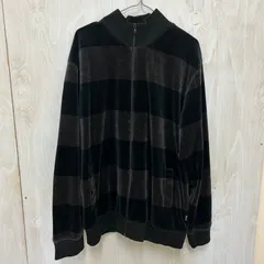 値下げしました！ old stussy 90s ベロア トラックジャケット ボーダー ブラック XL 《K》のサムネイル
