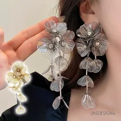 ウエディングピアス ブライダルピアス ブライダルアクセサリー 大ぶりピアス ゴールド シルバー 小枝アクセサリー リーフ ペタル フラワー ロング 花びら 揺れる ウエディング 結婚式 二次会 和装 演奏会 卒業式 発表会 送料無料 JM-362