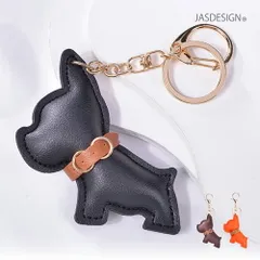 犬 キーホルダー バッグ チャーム 革 マスコット モチーフ いぬ 動物 車 鍵 スマートキー キーリング ストラップ おしゃれ 大人 可愛い メンズ レディース PUレザー 犬キーホルダー ブラック ブラウン オレンジ 黒 茶 橙 人気 JM-385