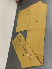 美品　金茶系地　付け下げ