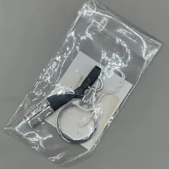 新品未使用　Christian Dior　クリスチャンディオール　キーリング　キーホルダー　レザー　シルバー金具　ロゴ型押し　黒　ブラック