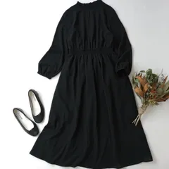 A DAY IN THE LIFE UNITED ARROWS ユナイテッドアローズ シアサッカー シャーリング ワンピース ブラック 黒(77K＋9484)26H