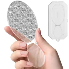 かかと 足裏 角質ケア 角質除去 かかとケア 丸洗いOK（クリア 角質やすり かかとやすり ナノガラス製 ハンドル型） 角質取り かかと削り Readaeer