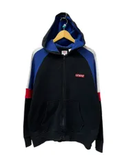 Levi’s (リーバイス) フルジップパーカー フーディ 切り替えデザイン M ブラック メンズ/025