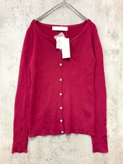 新品 tocco closet トッコクローゼット 186-130830 フラワービジュー釦 リブ カーディガン sizeM/ピンク ■■ レディース