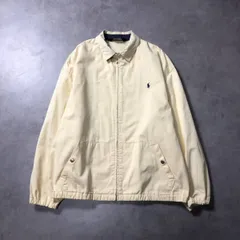 GQ4681◇Polo by Ralph Lauren：90's スイングトップ◇L◇イエロー系 三角タグ ラルフローレン