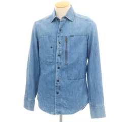 【中古】ジースターロウ G-STAR RAW コットン デニム カジュアルシャツ ブルー【サイズXS】【メンズ】
