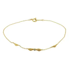 【美品】  agete / アガット | K18 装飾 チェーン ブレスレット アクセサリー | ゴールド | レディース