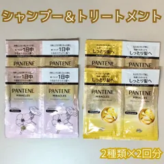 b117【新品・未使用 】シャンプー&トリートメント 2種 計4回分 PANTENE MIRACLES パンテーン ミラクルズ P&G 美髪 1日中 うるおう さらさら 重くない しっとり なめらか パサパサ髪 ダメージ補修 つばきオイル 旅先 トライアル