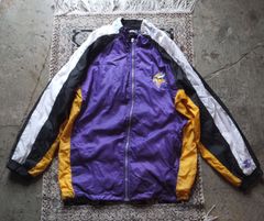 Eastbay ナイロンジャケット 2XL パープル イエロー ドローコード付き