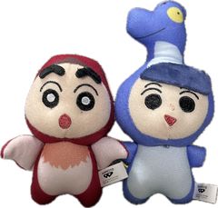크레용 신짱 봉제인형 신짱과 카자마군 신품 미사용 무료 배송