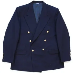 90s USA製 GAPギャップ ダブルブレスト ウーステッド ウール テーラードジャケット 紺ブレ 42★ブレザー ビンテージ 金ボタン