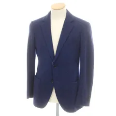 【中古】トゥモローランド TOMORROWLAND カシミヤ 2B テーラードジャケット ブルーネイビー【サイズ42】【メンズ】