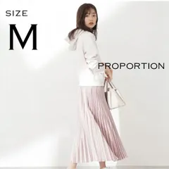 PROPORTION BODY DRESSINGプロポーションボディドレッシング サテンプリーツスカートM ピンクグレージュ【古着】【中古】【送料無料】