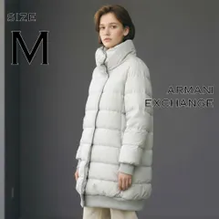 【美品】A|X ARMANI EXCHANGEアルマーニエクスチェンジ リブ付きコクーンダウンコート M ライトグレー【古着】【中古】【送料無料】のサムネイル