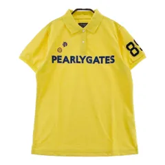 サイズ：2 PEARLY GATES パーリーゲイツ  半袖ポロシャツ ニコちゃん  イエロー系 [240101610731] ゴルフウェア レディース ストスト