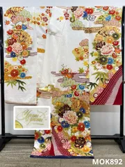 振袖 仮絵羽 桂由美 金駒 金彩 ラメ 正絹 未仕立て品 八掛付き MOK892