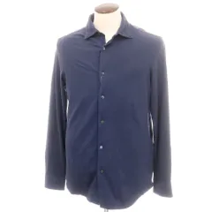 【新品アウトレット】ヤコブコーエン JACOB COHEN コットンジャージー カジュアルシャツ ネイビー【サイズL】【メンズ】