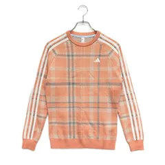 中古 レディース アディダスゴルフ adidas GOLF セーター L ピンク クルーネック チェック柄