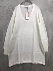 新品 McGregor マックレガー 521264855 チュニック丈 Vネック ニット セーター sizeM/白 ■■ レディース