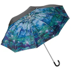 【お取り寄せギフト26A】ユーパワー 晴雨兼用名画折りたたみ傘 AU-02504(モネ 睡蓮)のサムネイル