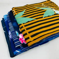 綿浴衣 5着 浴衣まとめ売り リメイク材料 m-912