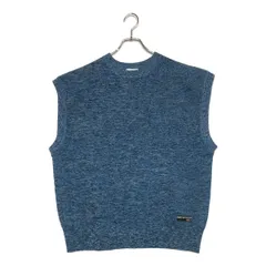 中古 メンズ ナノユニバース nano universe ベスト L ブルー 青 ニット クルーネック