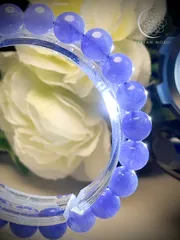 1点物‼️💎天然石✨️希少✨️宝石品質✨️大玉✨️鑑定書付き✨️ 藍紫の輝き  【タンザナイト  ブレスレット】  （透過性有り）ケース付き     レディース＆メンズ    E804