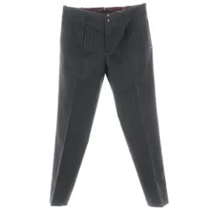 【新品】インコテックス INCOTEX ストレッチ コットン ストライプ カジュアルスラックスパンツ ダークグレー【サイズ48】【メンズ】