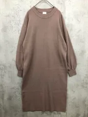 URBAN RESEARCH DOORS アーバンリサーチドアーズ DR17-26E704 クルーネックニット ワンピース sizeONE/ベージュ ■■ レディース