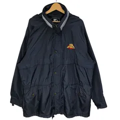 STARTER スターター フード収納 アウター ナイロンジャケット ドローコード ワンポイント刺繡 オーバーサイズ ビッグシルエット China製 XLサイズ ネイビー