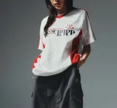 トラベル ワークショップ Vネック コンビネーション ラグラン 半袖Tシャツ