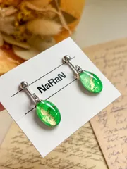 343≫アルコールインクアートminiイヤリング【nara】
