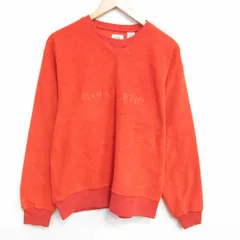 M/古着 ギャップ GAP 長袖 スウェット メンズ 00年代 00s ビッグロゴ ポリエステル クルーネック オレンジ 25dec10