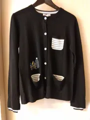 M24 【現行販売中】ピッコーネクラブ Picone Club 2025年秋冬コレクション ウール混ニットカーディガン 未使用品 ポイント刺繍がおしゃれ♪