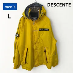 【送料無料】デサント 中綿ジャケット L イエロー レトロ y2k スキーウェア風 90s