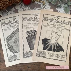 ヴィンテージ 洋書 1948年 The Workbasket 手芸雑誌 3冊セット