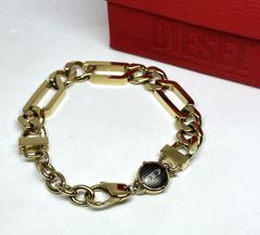 DIESEL ブレスレット オーバルD シルバー 箱・保存袋付 美品 - メルカリ