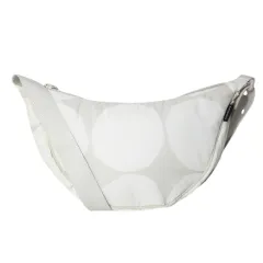 ユニクロ UNIQLO マリメッコ 美品 24SS ラウンドミニ ショルダーバッグ 261-466335 キヴェット柄 中綿 斜め掛け 鞄 ホワイト系 /X