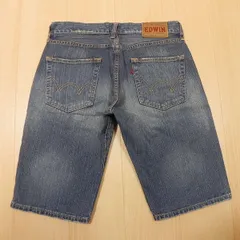 (776★ エドウィン EDWIN 503 50331 デニムショーツ ハーフジーンズ w30 ハーフパンツ ユーズド加工 インディゴ 古着
