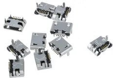 タイプBのマイクロUSBメス5ピンジャックポートソケット　コネクター　修理パーツ 10セット