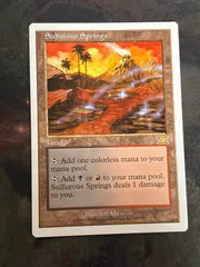 kw3 115 硫黄泉/Sulfurous Springs 6ED 英語版 EN MTG ダメージランド 黒赤 ラクドス