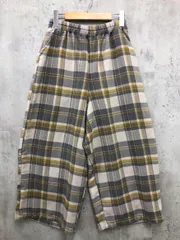 Samansa Mos2 サマンサモスモス CLC-1406654 チェック柄パンツ イージー パンツ sizeF/グレー/イエロー ■■ レディース