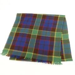 【新品】ドレイクス DRAKES ウール チェック ストール グリーンxブルー【メンズ】