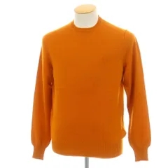 【新品】ドルモア DRUMOHR カシミヤ クルーネック プルオーバーニット オレンジ【サイズ46】【メンズ】