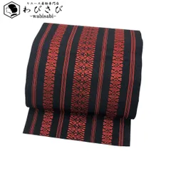 名古屋帯 本場筑前博多織 献上柄 黒色 O-5306