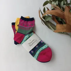 ◯ 新品 Vivienne Westwood ヴィヴィアン ウエストウッド 異柄3枚セット 靴下 ソックス 23～24cm 日本製(77K＋9712)26H