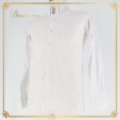 中古】超美品！社交ダンス タカダンス メンズラテンシャツ白 M-L 競技