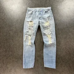 Levi's 507 Denim Jeans リーバイス デニムパンツ ダメージジーンズ ジーパン ジップフライ ストレート クラッシュ加工 W32 32×32